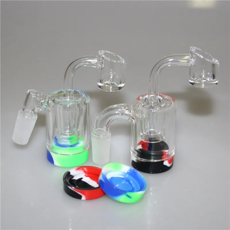 Waterpijp Glas Reclaim Ash Catcher handgemaakt met 14mm joint Quartz Banger nagel Siliconen container voor dab rig bong