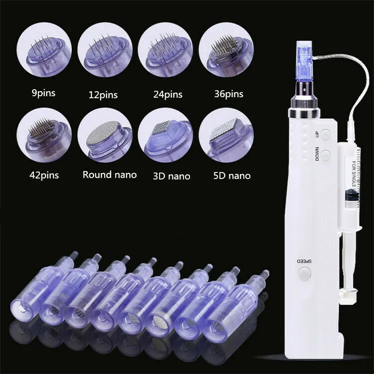 Vervanging Micro Naald Cartridge Tips voor Mesotherapie Meso Gun Derma Pen Microneedle Anti Aging Gezichtsverzorging Rimpel Verwijderen