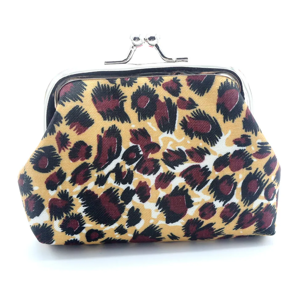 Leopard Coin Torebka z zapięciem Kisslock Change Etui Małe monety Portfel prezent dla kobiet Girls 3.5 "L * 3" H