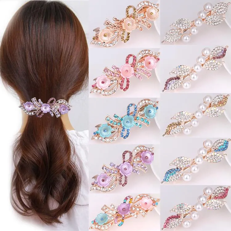 10 stile versione coreana di strass farfalla fermagli per capelli combinati donne bionde primavera selvaggia coda di cavallo fiore accessori per capelli forcina