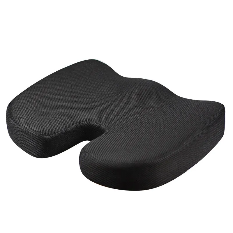 Gel Enhanced Seat Cushion - Non-Slip Orthopedic Gel & Memory Foam Coccyx  Cushion for Tailbone Pain - Office Chair Car Seat Cushion - Sciatica & Back  Pain Relief (Black) 