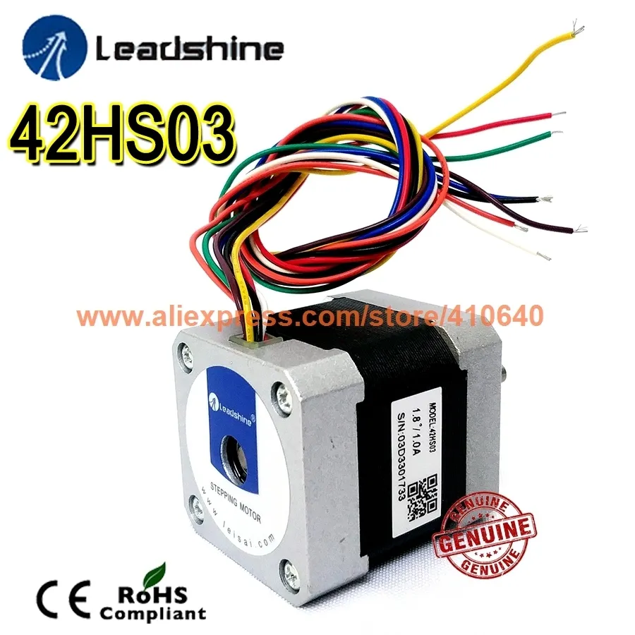 Frete Grátis Genuine Leadshine Stepper Motor 42HS03 Step Motor Current 1 A NEMA 17 com 0,34 n.m Torque melhor qualidade