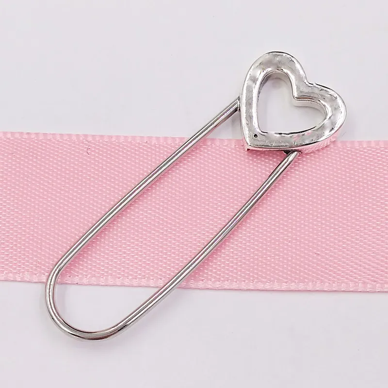 925 Sterling Silver Safety Pin Brooch Charm For European Pandora Style