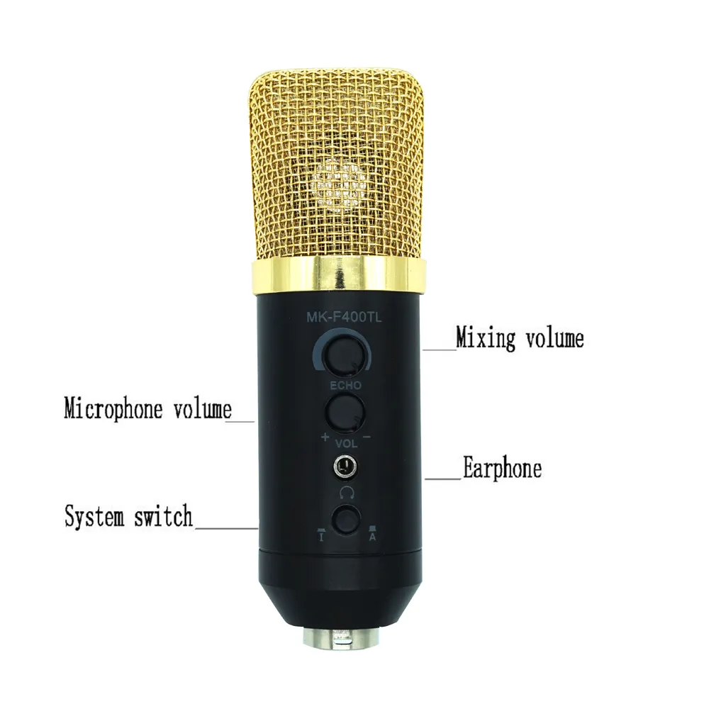 MK F400TL / MK F500TL Студийный Микрофон USB Конденсаторный Звукозапись  Добавить Stand Free Драйвер Для Мобильного Телефона Компьютера От 2 684  руб. | DHgate