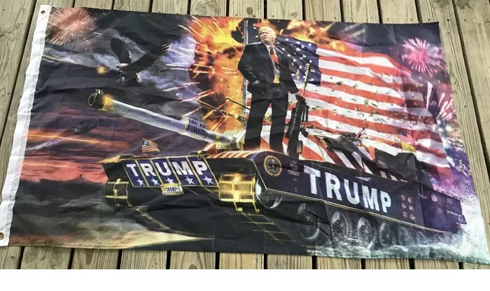 3x5 футов Trump Flag Дешевой Оптовой Реклама Trump Tank Флаги Donald на танк Banner 3x5ft для 2020 американских выборов