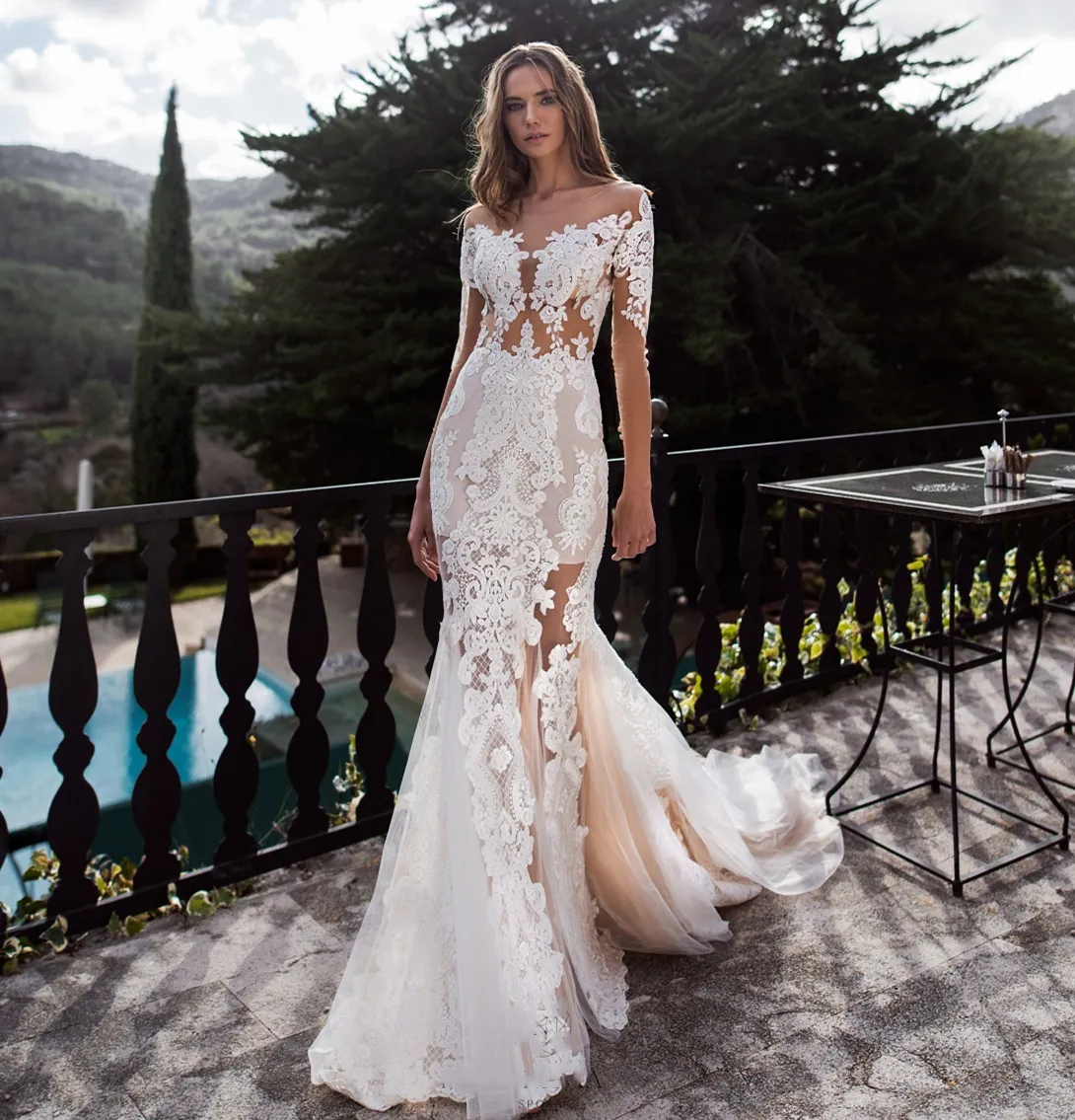 Corte Sirena Vestidos De Fiesta Largos Color Blanco Vestidos