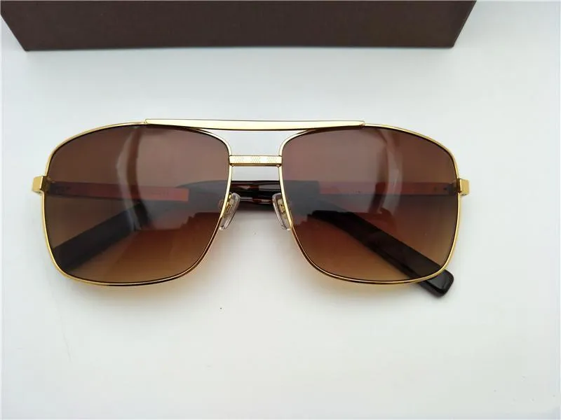 2019 mannen mode klassieke zonnebril attitude zonnebril gouden frame vierkante metalen frame vintage stijl outdoor design klassieke model Z0256U