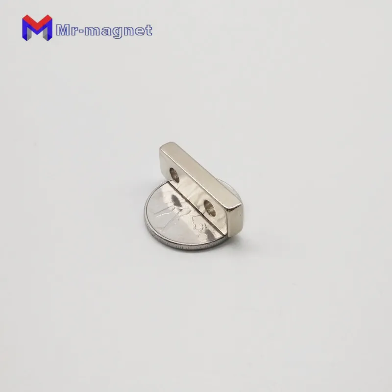 10pcs F30x10x5 mm 구멍 4mm N35 강한 정사각형 NdFeB 자석 30105 mm 카운터 싱크 구멍 4mm 네오디뮴 스크류 자석 30mm x 10mm x 5mm