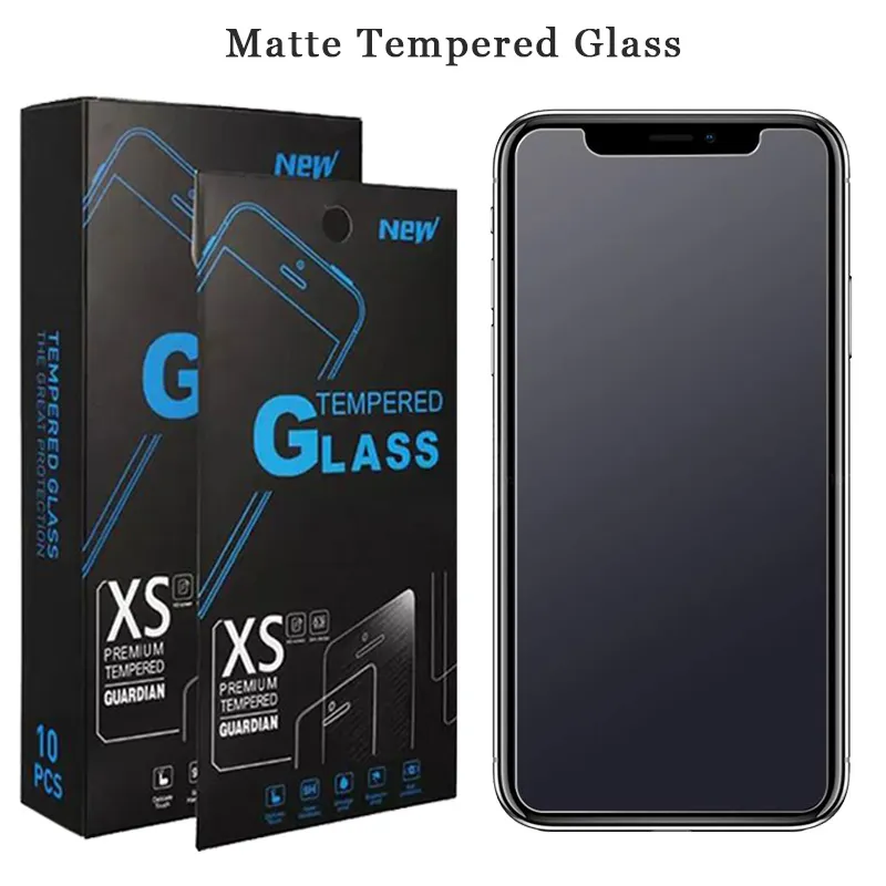 Mat Hartowane szklane ochraniacze ekranu antylśnieniowe odporne na odcisk palca na iPhone'a 14 13 12 11 Pro Max 6 Plus 7 8 5 se i telefon XR XS x