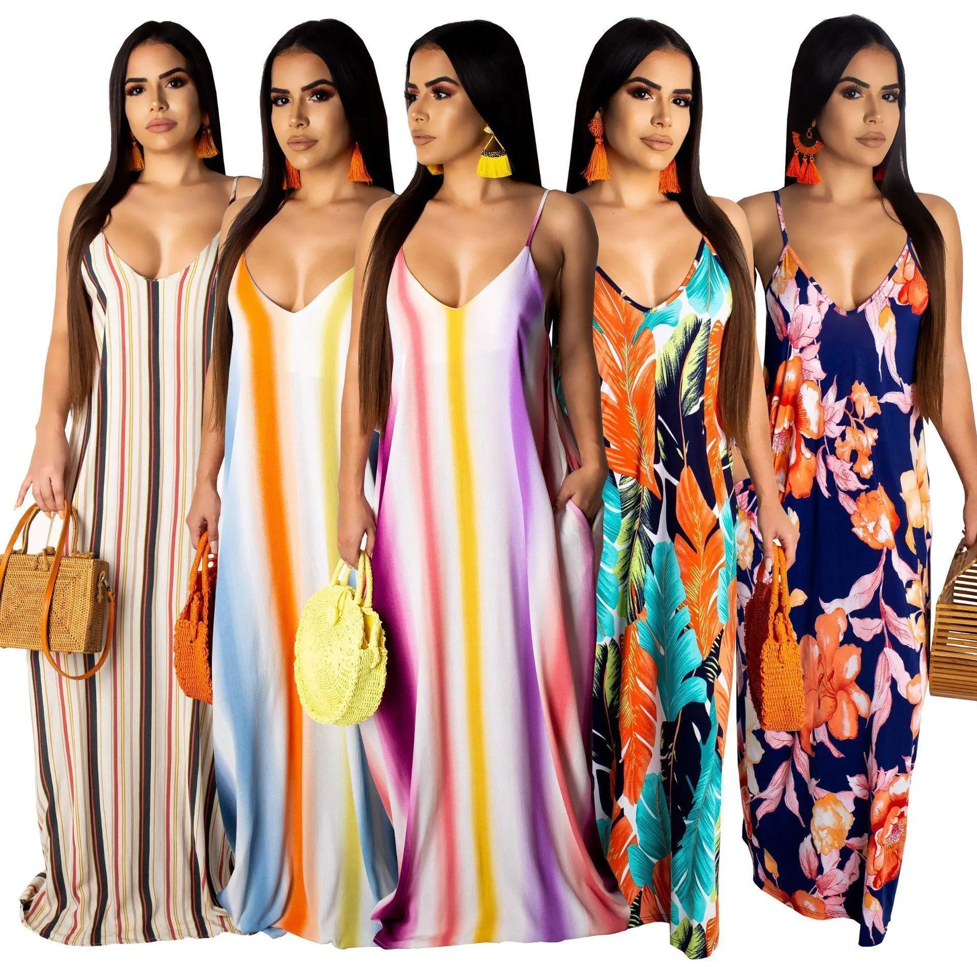 Acquistare Abiti Casual Da Donna Maxi Abiti Senza Spalline Vestiti Da  Spiaggia Senza Maniche Senza Maniche Lunghi Fino A Terra Lunghi Fino Al  Ginocchio Taglia Taglia 487 Economico | Consegna Veloce E