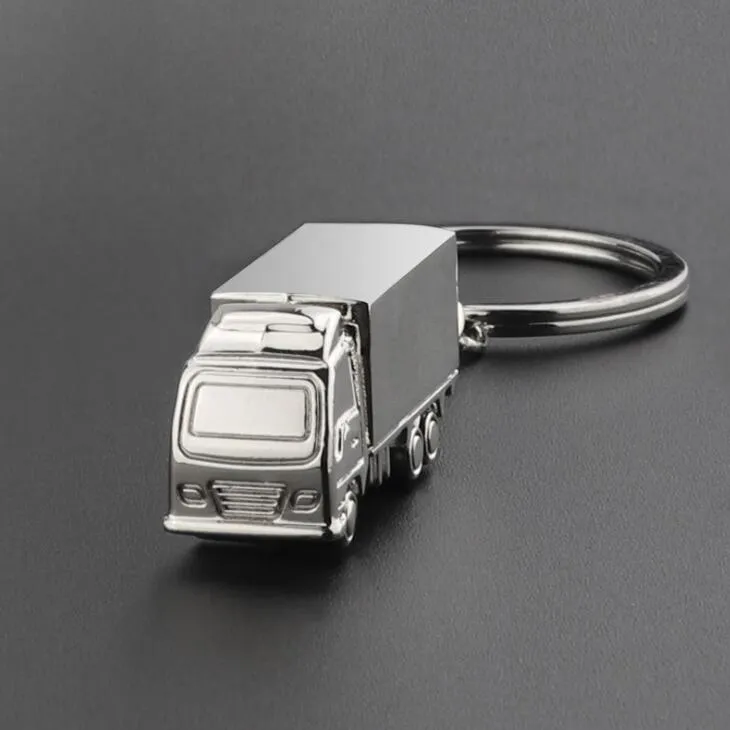 Cooler kreativer Fashion Metal Truck Schlusselbund Ring Silber Schlusselkettenring FOB fur lustige Geschenkforderung Hochzeitsfeier