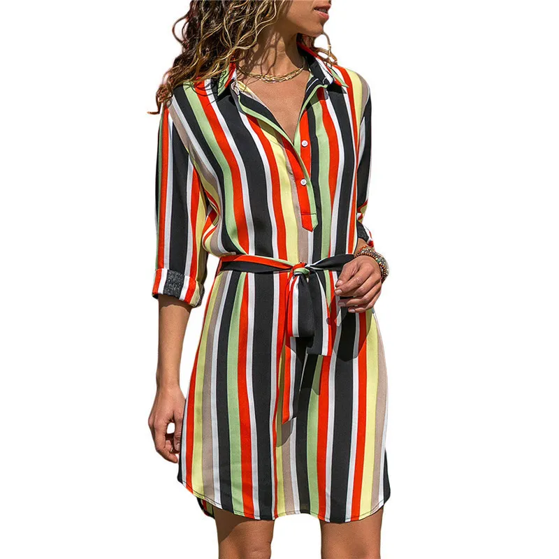 Vestidos shop listrados 2018