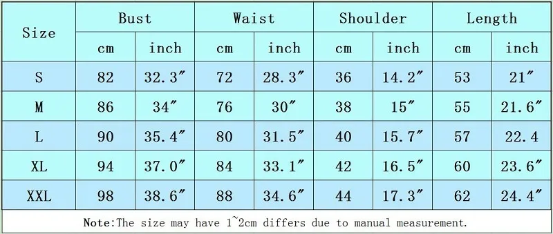 5-women t shirt size chart