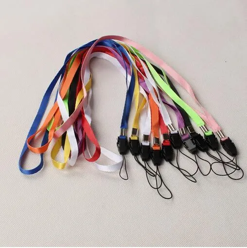 Handy-Lanyard-Umhängeband für Schlüssel, Ausweis, Ausweise, Karten, Handys, Kameras, MP3-Halter, zufällige Farblieferung