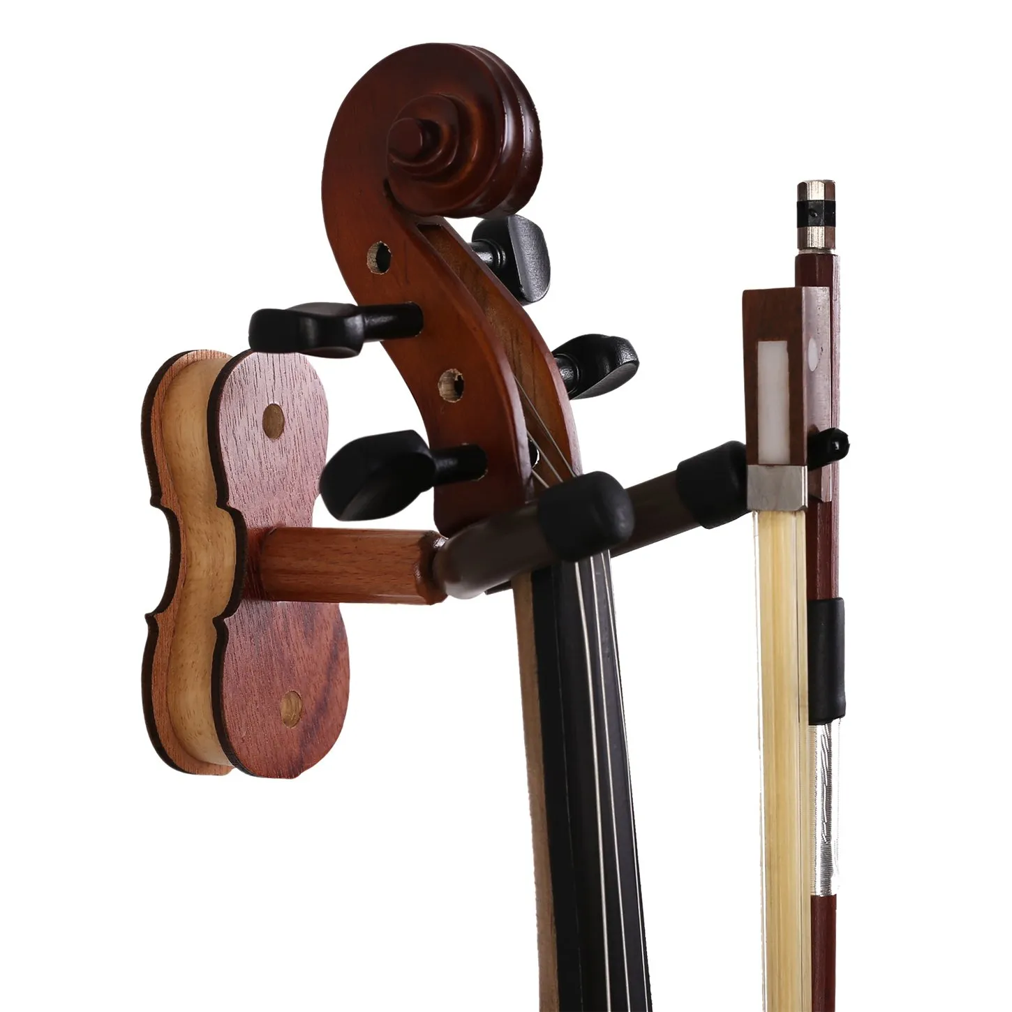 Geigenaufhänger, Heim- und Studioaufhänger für Violine oder Bratsche, spezieller Wandaufhänger für Violine, Hartholzherstellung (Palisander)