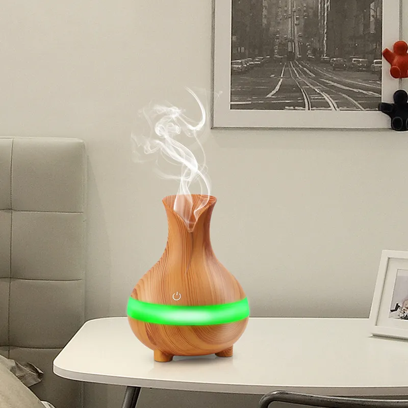 USB Wood Grain Essential Oil Diffuser Ultrasonic Air Humidifier Household Aroma Diffuser air fresher Aromatherapy Mist Maker DHL ship