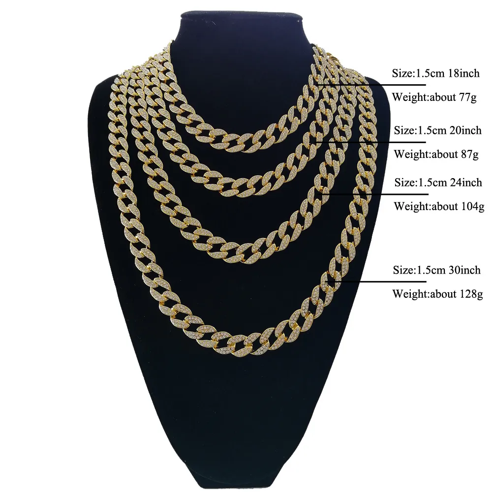 Iced Out Miami Cuban Link Chain Diamond Chain Necklace For Men And ...