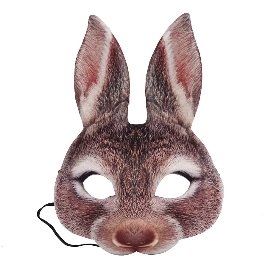 Rabbit Masks Halloween Mask Unisex Carnival Holiday Party Accessories Cospaly Tools Funny Decor Realistic Masker XBJK2002