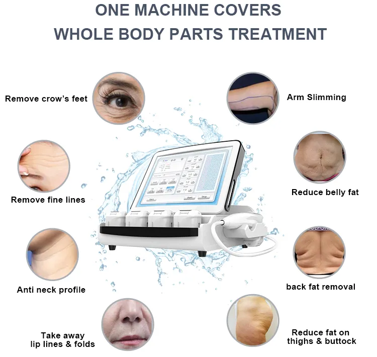 164 000 strzałów HIFU twarz podnoszenia skóry dokręcanie maszyny 3D HIFU wysokiej intensywności Skoncentrowany ultradźwięki Anti-Carchles 3D Lipo Hifu Machine