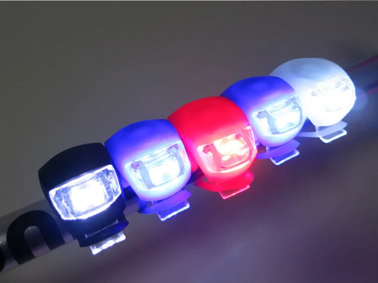 Silicone Bike Lights 2LED Cycling Bike Bicycle Light Rubber Tail Light