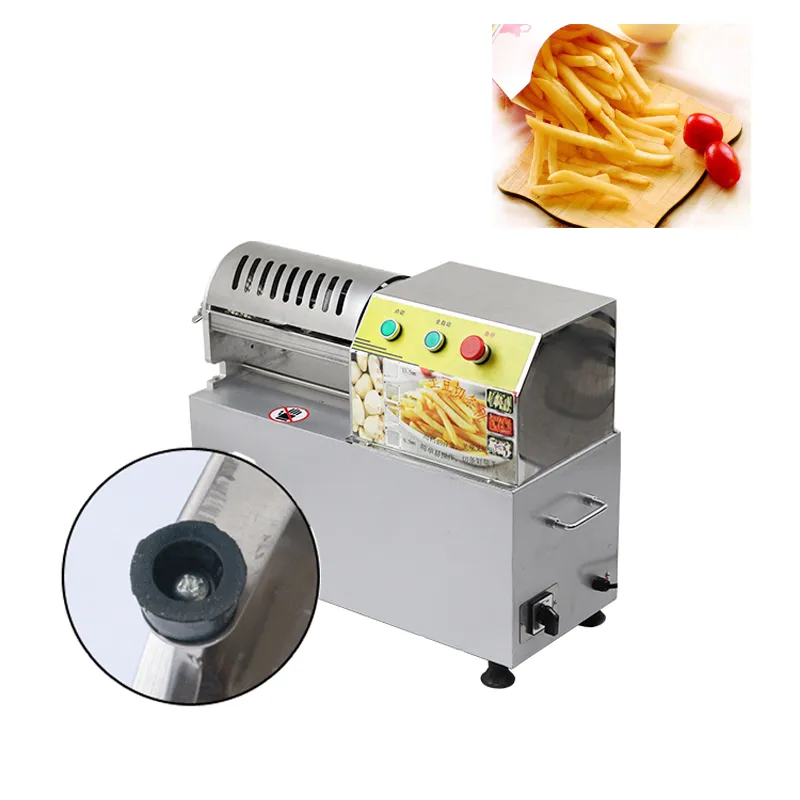 Hot Koop Elektrische Commerciële Aardappel Chip Cutter Frieten Snijmachine Roestvrijstalen Groente Fruit Shredding Slicer 900W