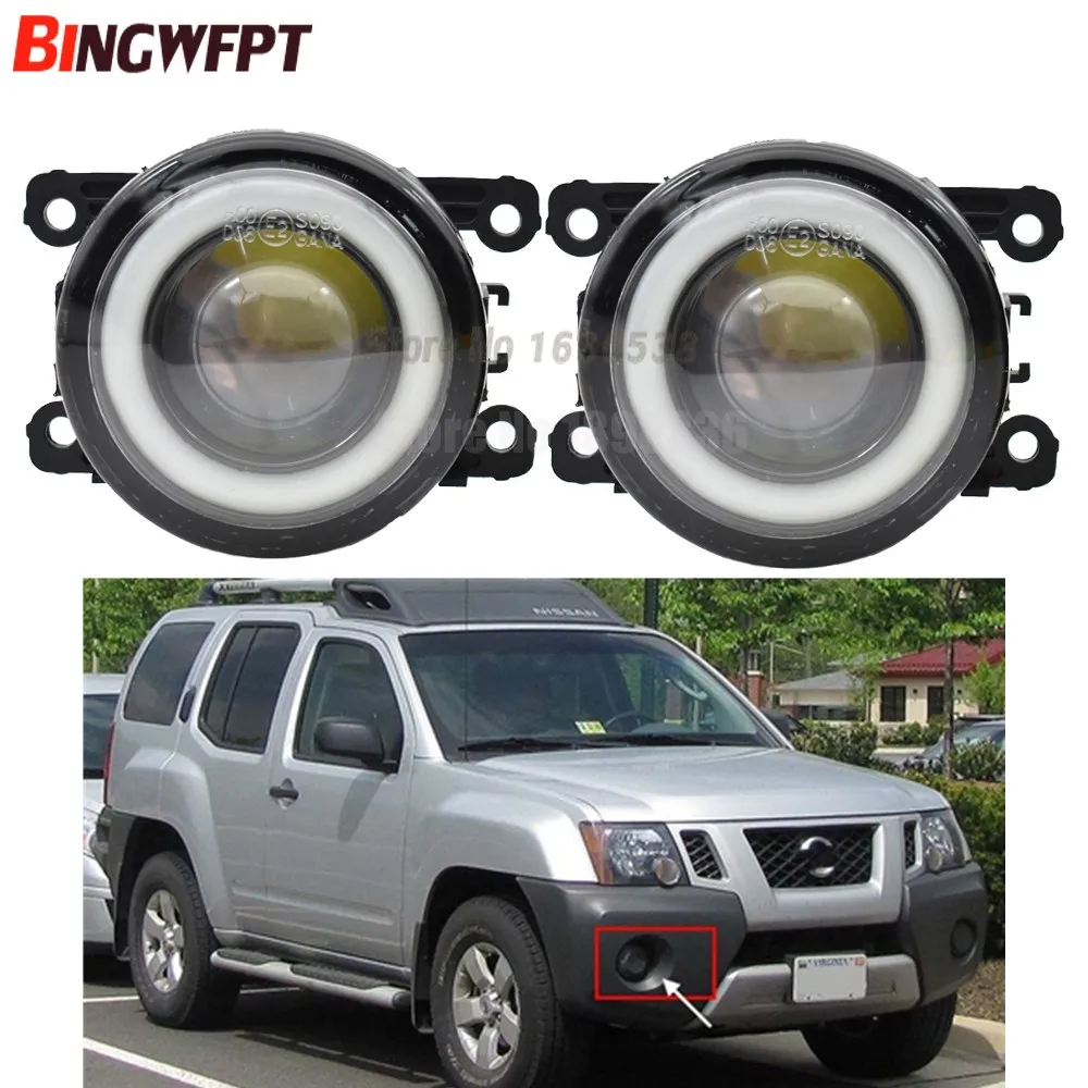 2 stks / paar (links + rechts) Angel Eye Car-Styling Mistlampen LED-verlichting voor NISSAN XTERRA 2005-2015 voor NISSAN OPMERKING E11 MPV 2006-2013