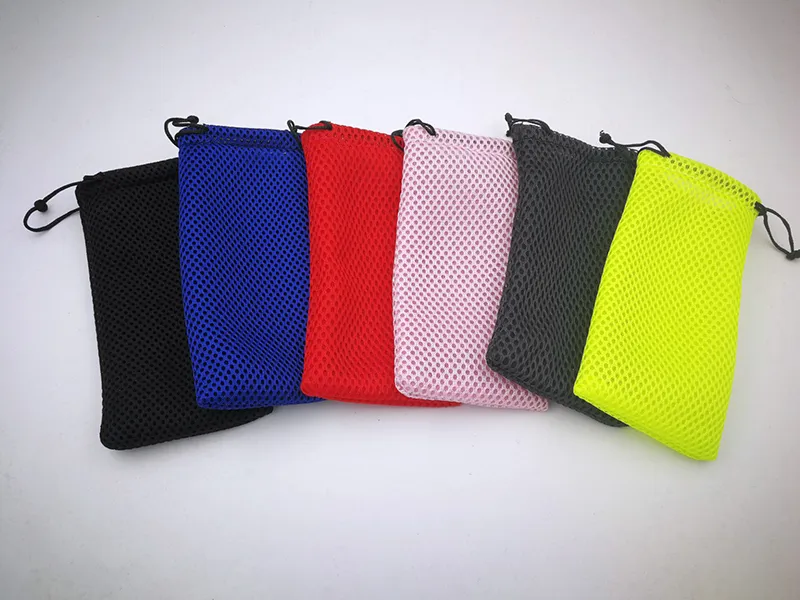 Dustproof Glasses Case Soft Waterproof Plaid Cloth Mesh Sunglasses Bag Glasses Pouch 100pcs/Lot Free Shipping