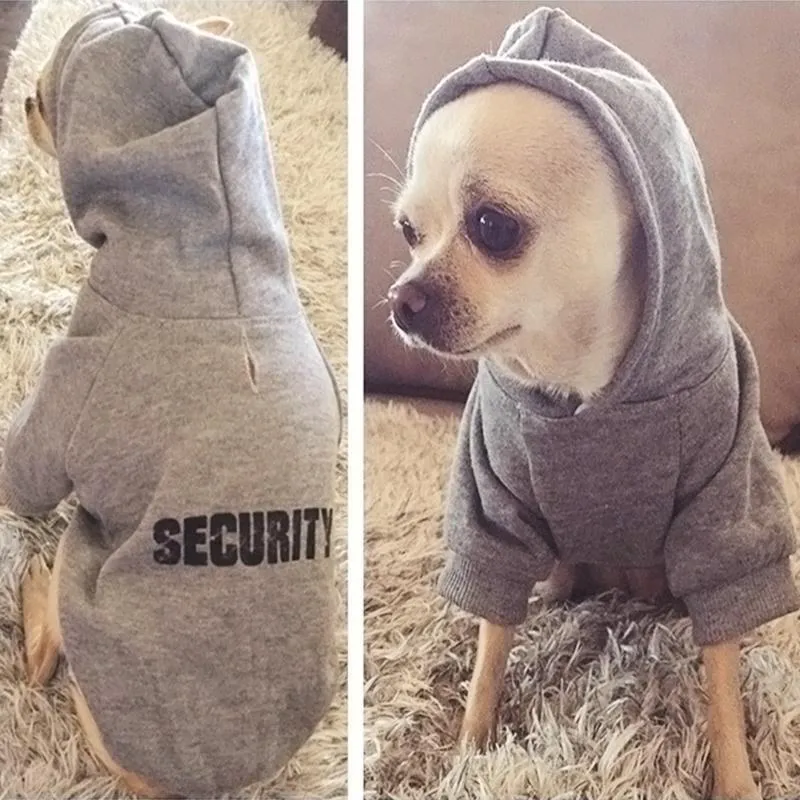 Säkerhet Hundkläder Klassisk husdjur Hoodies Kläder för Små Hund Vinter Höstrock Jacka för Yorkie Chihuahua Valpkläder