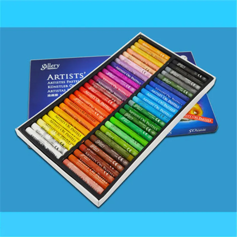 New Design Oil Pastels Set For Student Stationery School Drawing Pen Supplies 50Colors