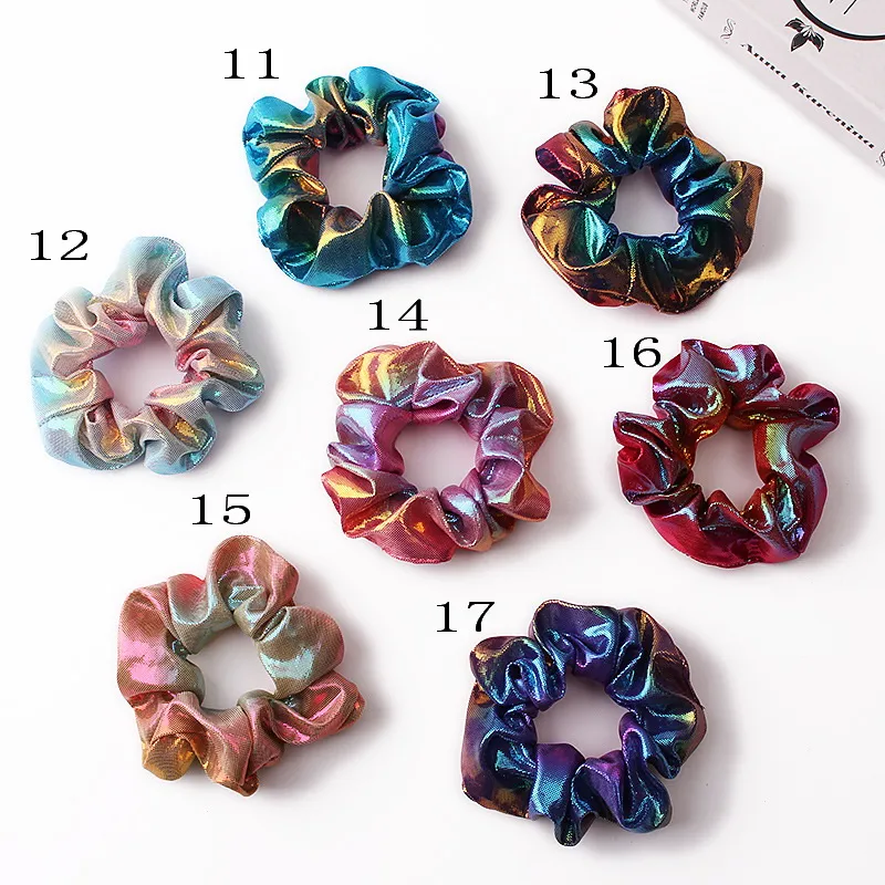 Shiny Dot Hair Scrunchies: Gradient Ponytail Holders for  display picture 3
