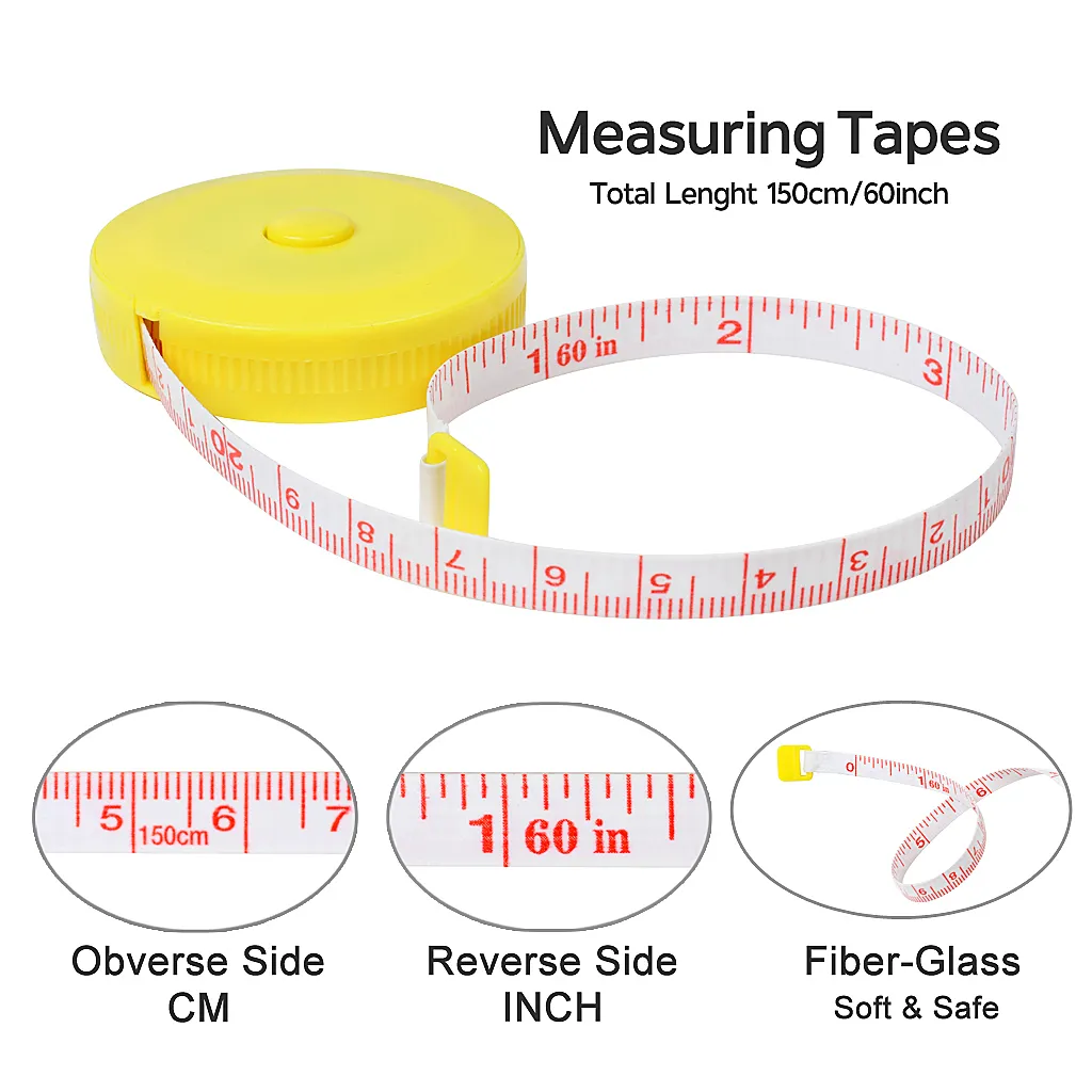 Tailor Measuring Inch Tape Body Measurement Tape for Sewing, Body, Tailor  Length 150 cm/ 60 Inch/ 1.5 Meters (1 Pcs Yellow Color)