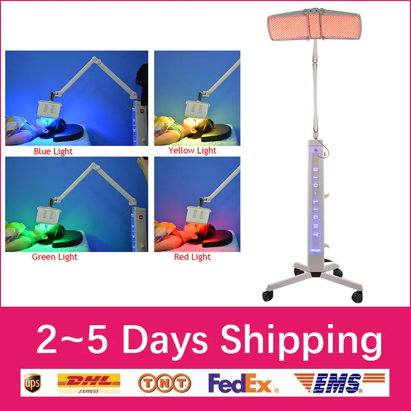 Rajeunissement de la peau LED 7 couleurs claires rouge bleu jaune vert 120mw par lumière 760pcs LED PDT LED Bio-Light Therapy Photon Dispositif de traitement de beauté anti-âge