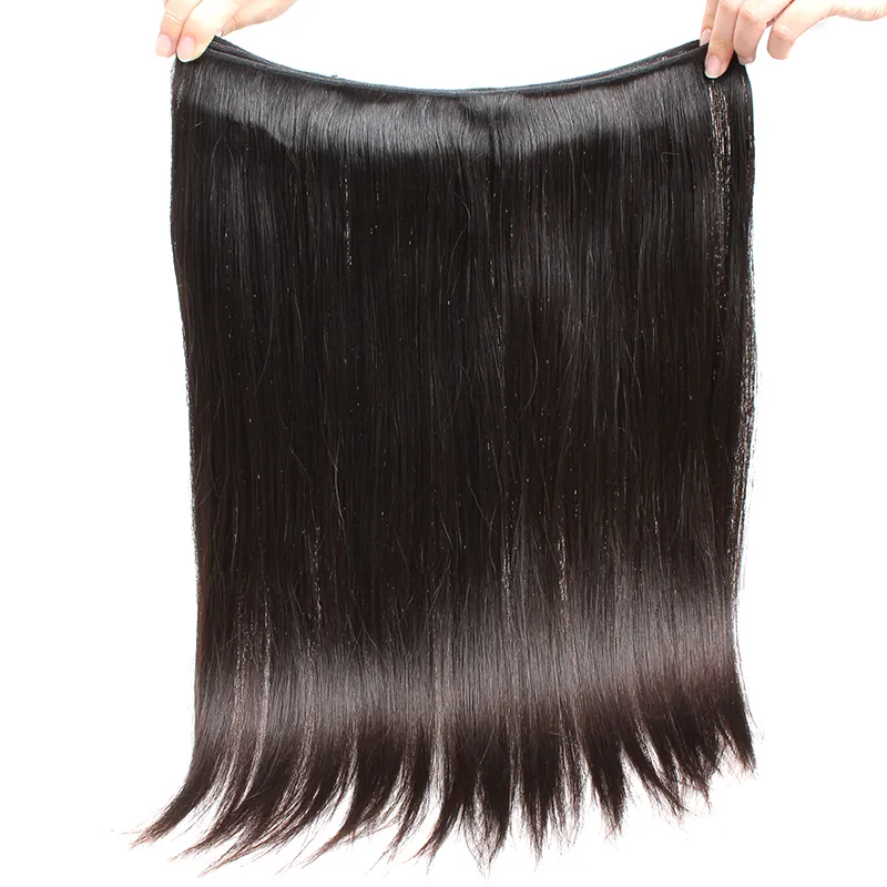 Bella Hair®Indian Необработанные девственницы Натуральный цвет Человеческие волосы Weaves Двойной уток шелковистые прямые 2 пучка