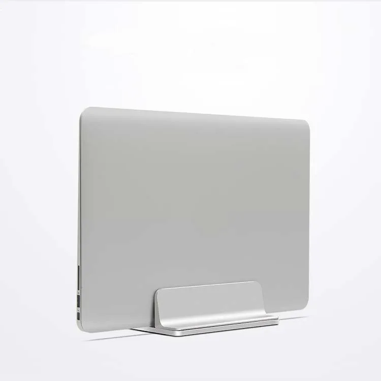Piccolo scaffale regolabile in lega di alluminio per notebook con base verticale e doppia scheda per laptop desktop