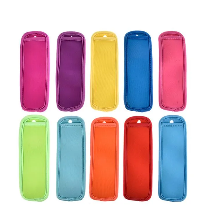 Ice Pop Sleeves Antifreezing Popsicle Bags Freezer Popsicle Holders Reusable Neoprene Insulation Ice Pop Sleeves Bag for Kids