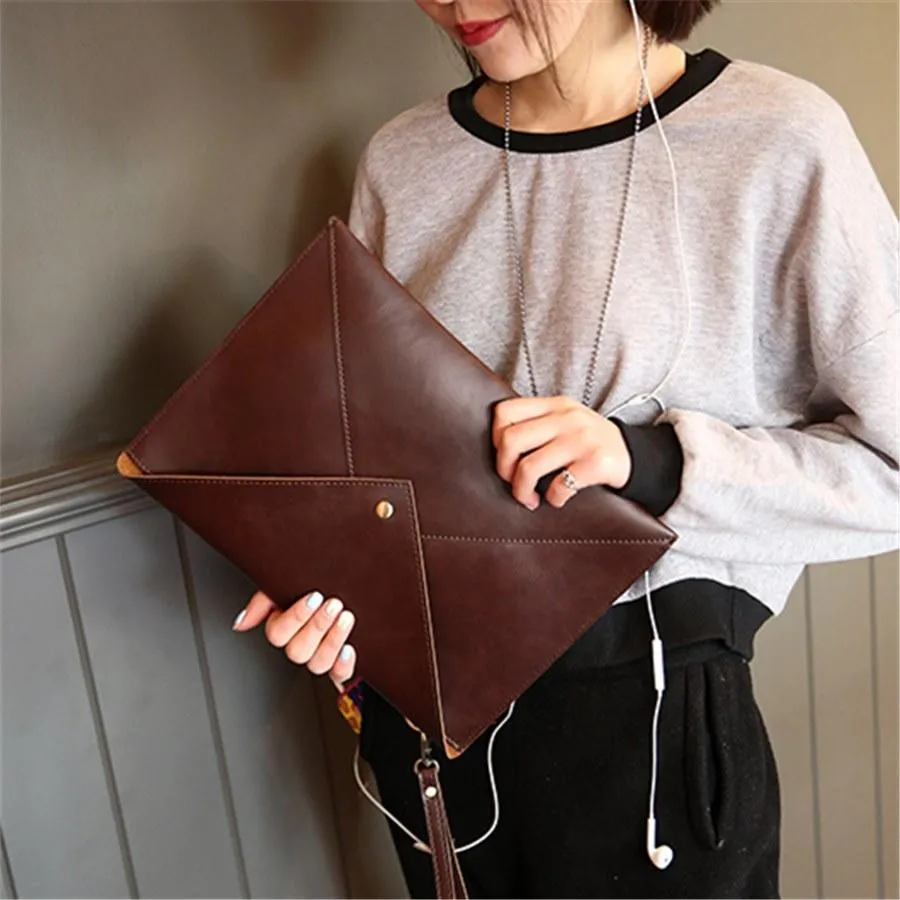 Designer-Vintage men Envelope Clutch bag for woman Shoulder bag Quality PU leather Women's Clutches Men's Office Handbags messenge