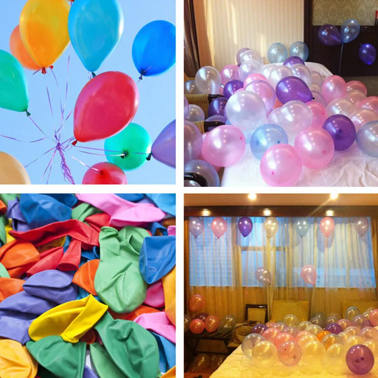 1,5 g de 10 polegadas espessas perolizados de látex balão do aniversário Balões cores sortidas Latex Balloon Kid Criança Toy Air Balls T9I00168