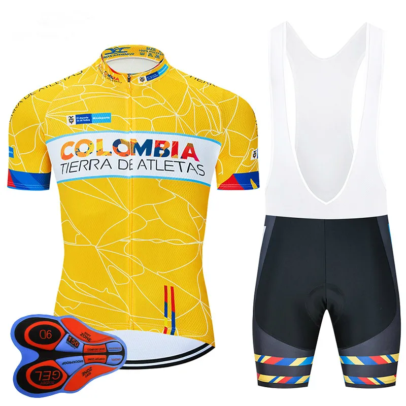 2024 Maglia da ciclismo Colombia gialla maglie da ciclismo traspiranti manica corta estate panno ad asciugatura rapida MTB Ropa Ciclismo B16