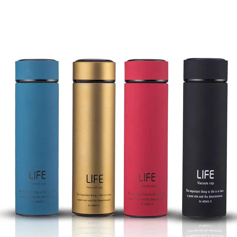 500ml Vacuum Insulated stainless steel tumbler thermos with tea Filter Double layer Thermal Flask Office Water Bottle gift Cup Coffee Mugs