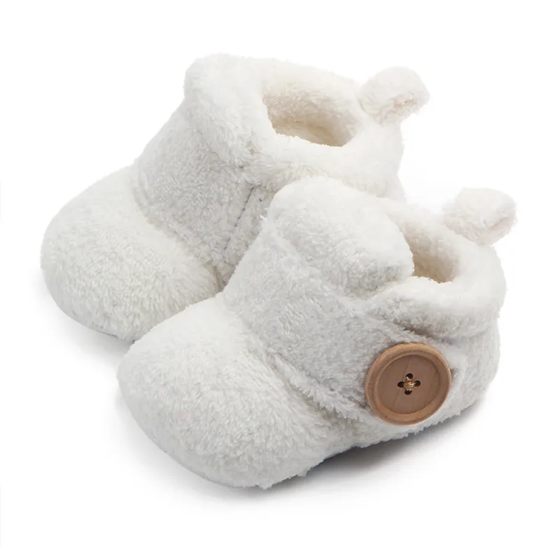 Winter Korallen Fleece Neugeborenen Baby Schuhe Warme Infant Baby Mädchen Jungen Schuhe Für Erste Wanderer Nicht-slip Kleinkind Schoenen