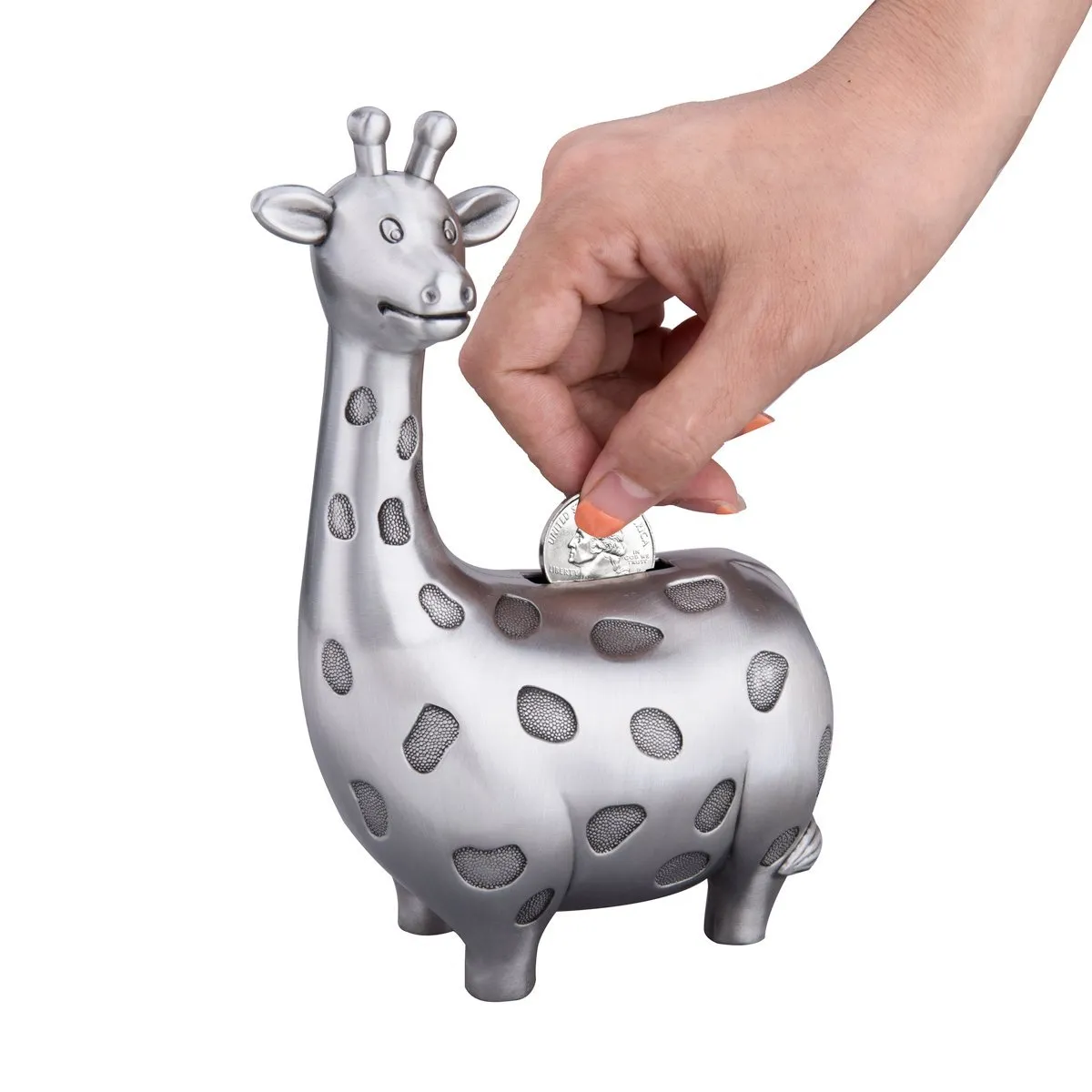 Pewter finish Giraffe money box Pewter finish Giraffe money box