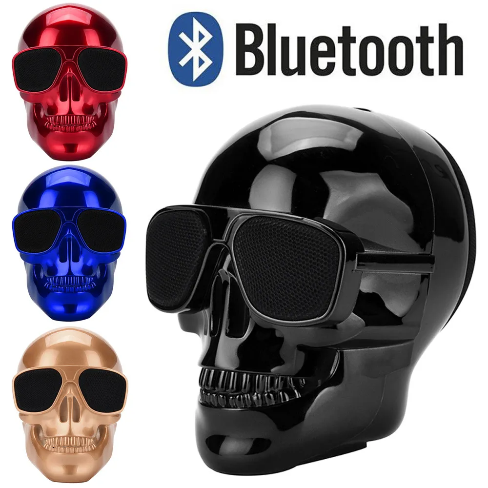 Skull head online bluetooth headphones