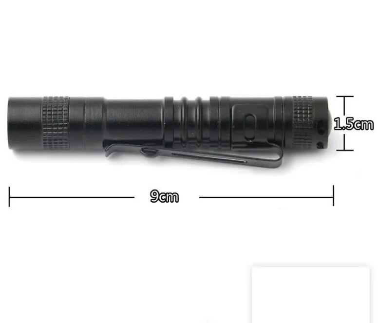 Lampe de Poche UV, Lampe de Poche Noire Stylo Clip en Alliage d'Aluminium Alimenté par Batterie 365nm pour le Durcissement