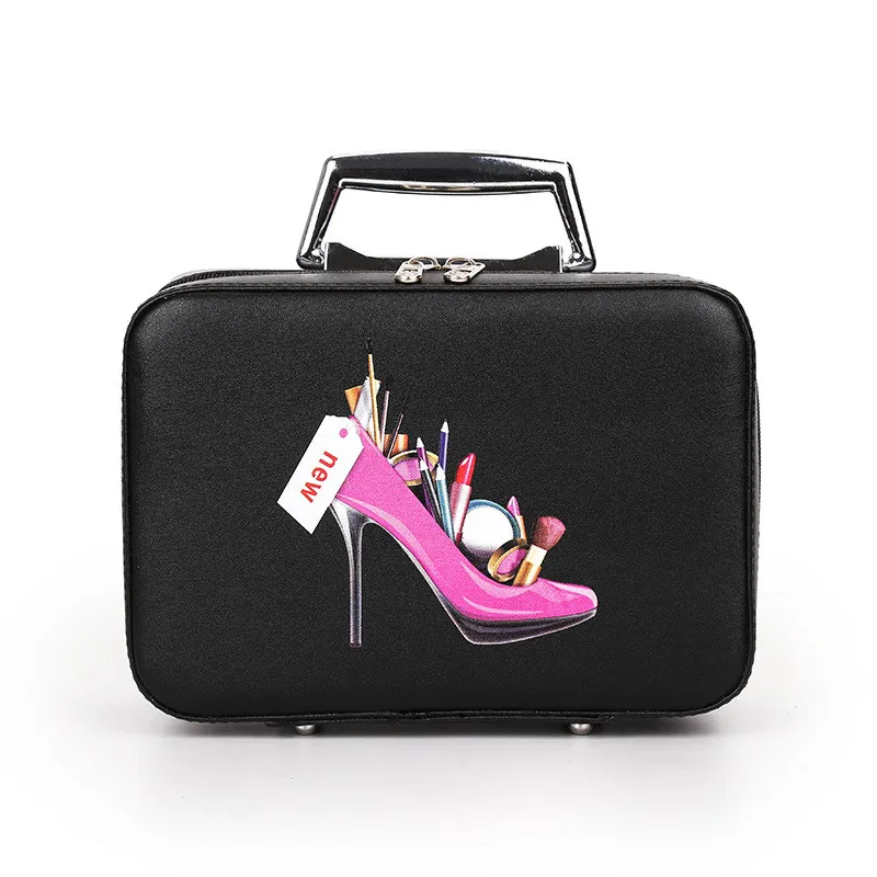 حقائب التجميل مربع ماكياج حقيبة المرأة حالات التجميل لطيف الجمال حالة السفر محفظة مجوهرات عرض القضية حامل الأزياء الصغيرة الحجم