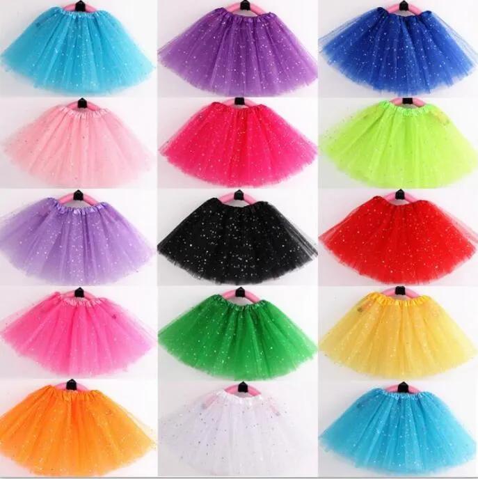 Mädchen Tutu Röcke Kinder Kleidung Stern Glitter Ballett Fancy Pettiskirt Pailletten Bühne Dancewear Kostüm Sommer Tüll Prinzessin Mini Kleid D5803