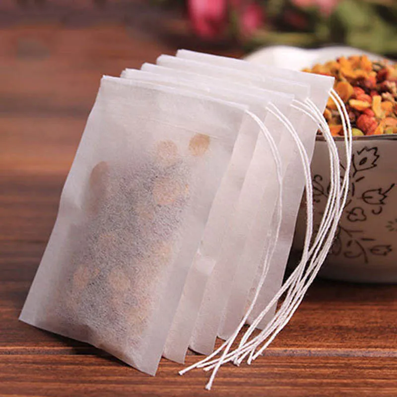 HASTHIP 100 Pcs/Lot New Non-Woven Fabrics Empty Tea Bag With String - Foto 6