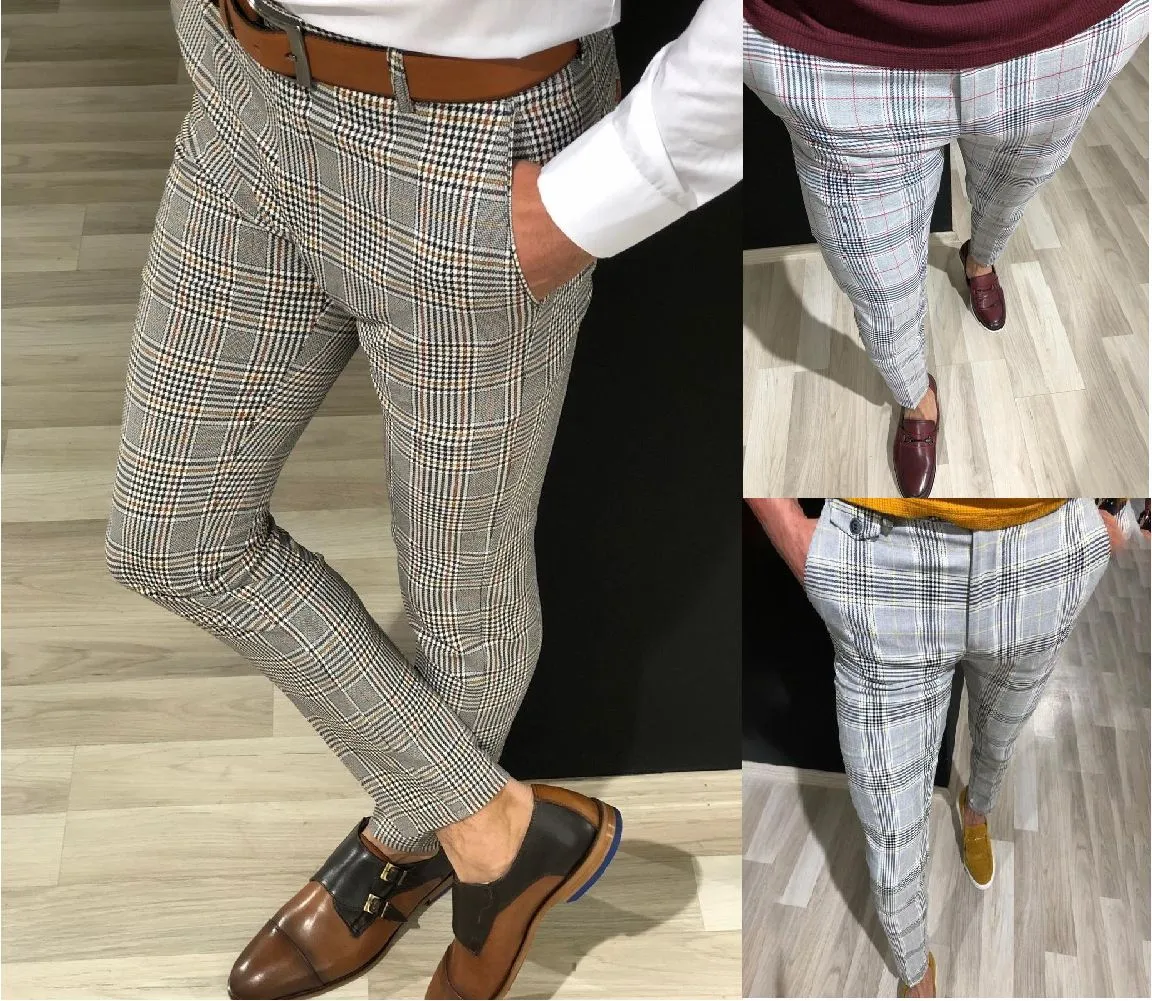 Plaid joggers mens hot sale