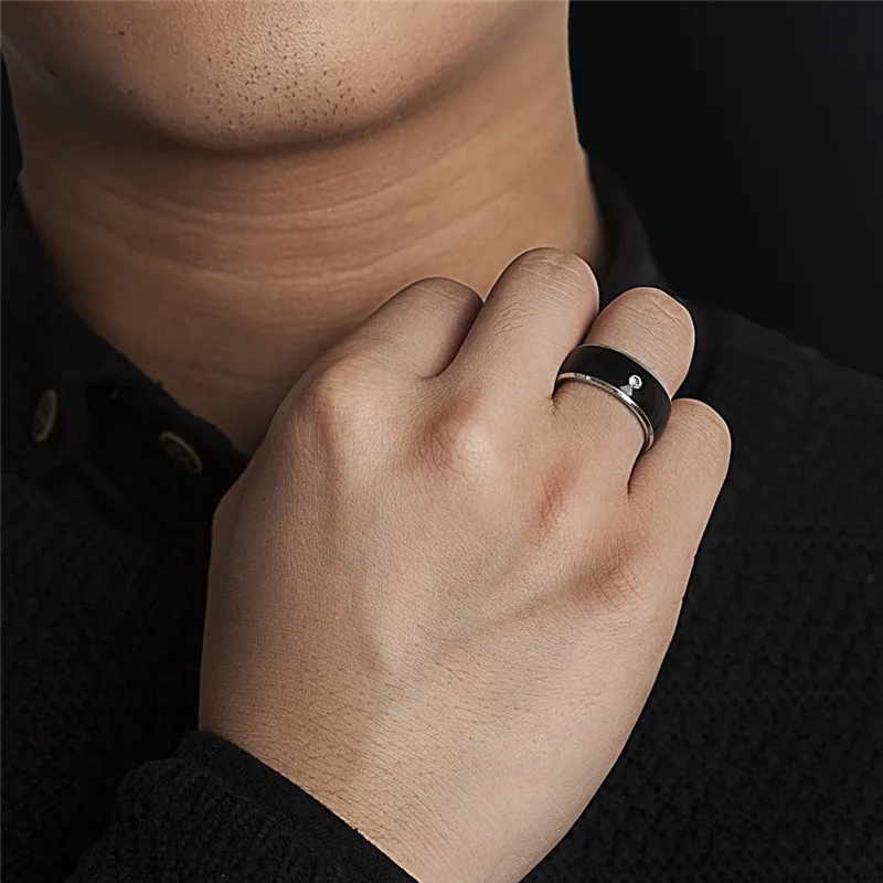 Nowy Smart Pierścień Gorąca Sprzedaż Double Chip dla Xiaomi Huawei Android Smartphone Najlepszy Para Prezent Inteligentny Digital Stal NFC Ring