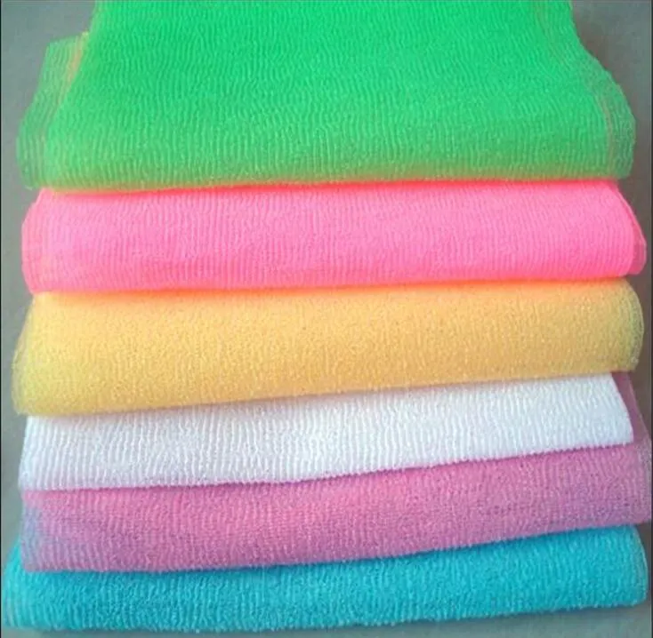 Salux Beauty Skin Cloth Exfoliating Wash Cloth Japoński Ciało Obmycie Ręcznik Masaż Cleaning Łazienka Szczotki Ręczniki