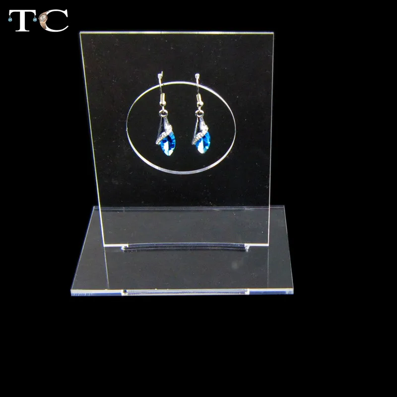 Orecchini di goccia di visualizzazione dei monili acrilici Stand Clear Portainterruttore verticale Piercing Piercing Show Rack Photography Props